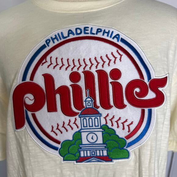 Mitchell & Ness Philadelphia Phillies Cooperstown Vintage Logo Slub Tee XL - Picture 3 of 9